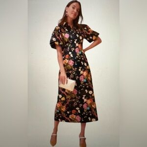 Tuckernuck Baroque Floral Midi Delaney Small Dress